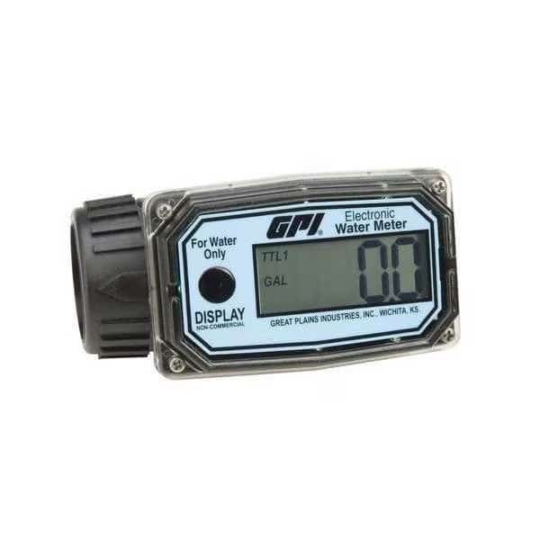 Flowmeter, Turbine, For Water, 1 In FNPT, Flomec, Mfr#: 01N31GM