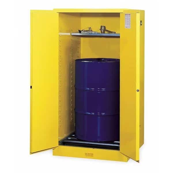 Flammable Safety Cabinet,55 Gal.,Yellow, Mfr#: 896260, JUSTRITE