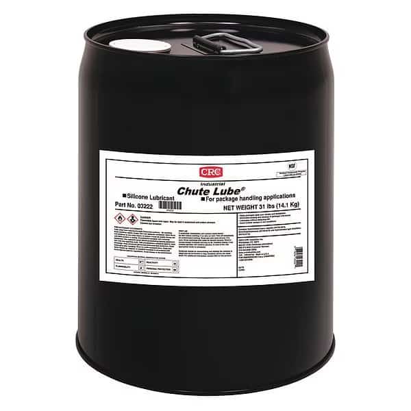 Chute Lube, Silicone, H2 No Food Contact, 5 Gal Pail, Yellow