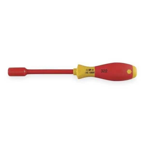 Nut Driver, 7.0mm, Solid, Ergo, Ins, 5 in.