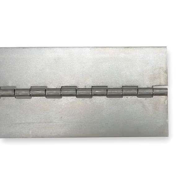 Piano Hinge, Aluminum, Full Surface Mounting, 1 in Leaf W x 72 in Leaf H, Dull Aluminum