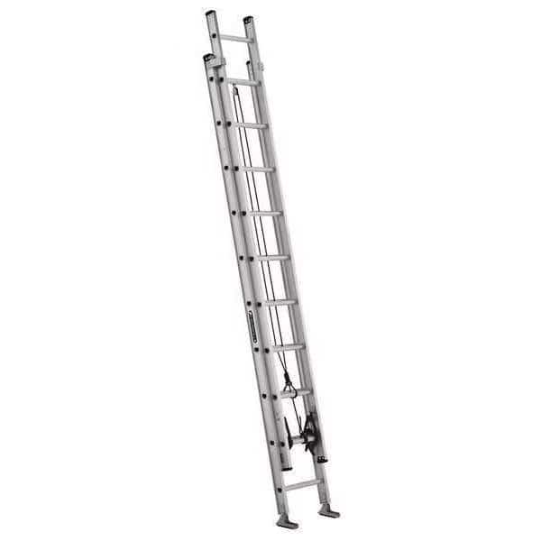 20 ft Aluminum Extension Ladder, 300 lb Load Capacity