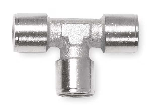 Nickel Plated Brass Tee, FNPT, 1/8" Pipe Size