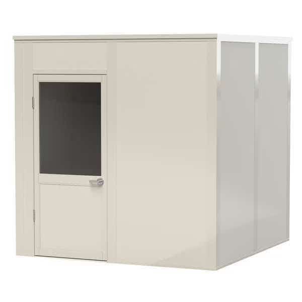 4-Wall Modular In-Plant Office, 8 ft H, 8 ft W, 8 ft D, White