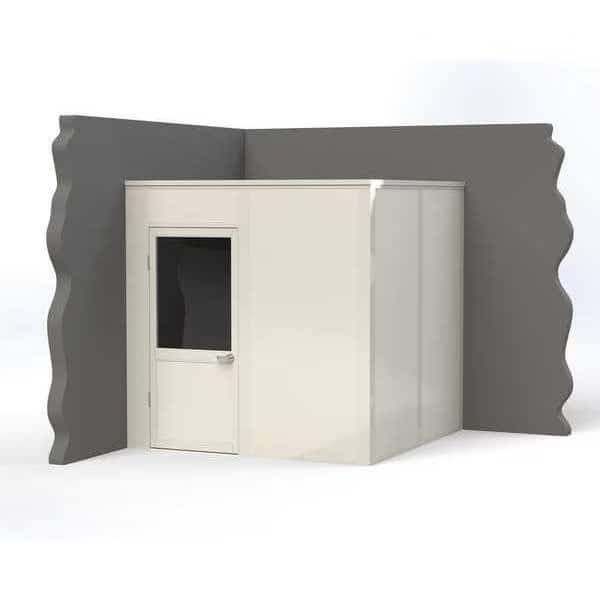 2-Wall Modular In-Plant Office, 8 ft H, 8 ft W, 8 ft D, White