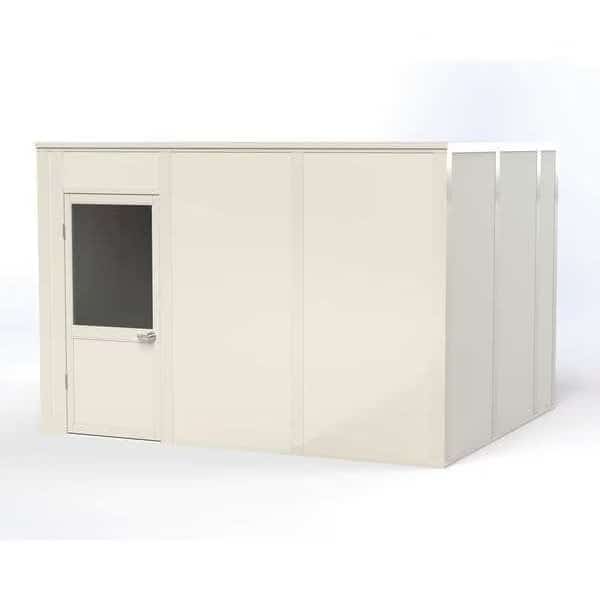 4-Wall Modular In-Plant Office, 8 ft H, 12 ft W, 10 ft D, White