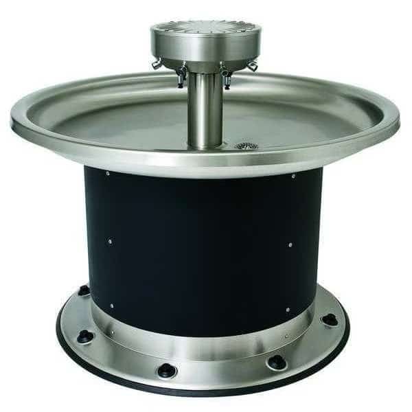Black/Silver, Circular, Wash Fountain