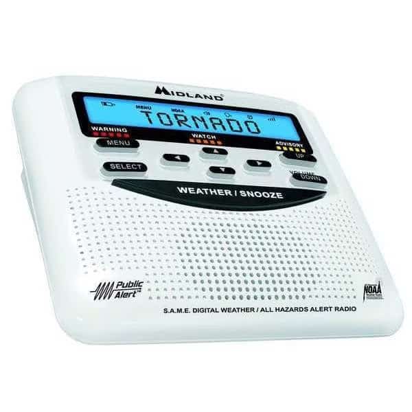 Table Top Weather Radio, White