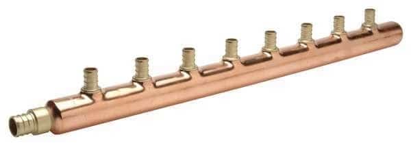 PEX Manifold, Copper, PEX, 19-1/2 In. L