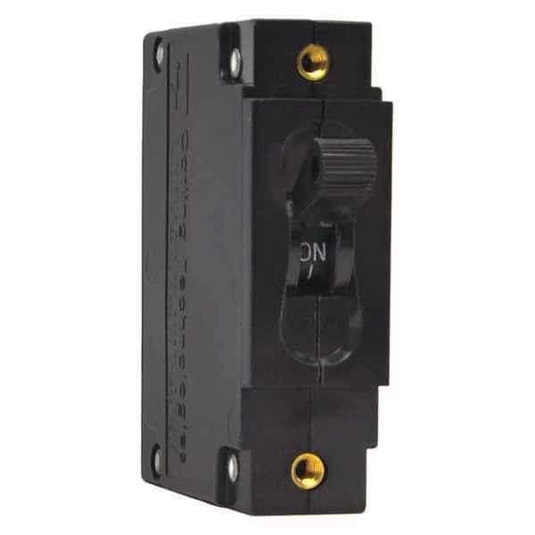 Circuit Breaker, C Series, 100A, 1 Pole, 250V AC, 1.5kA at 120/240V AC, Medium Curve, Carling Technologies, Mfr#: CA1-B0-34-810-321-R