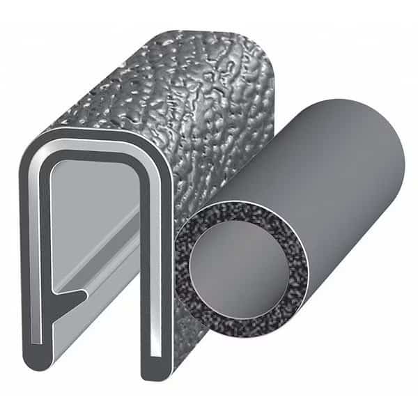 Trim Seal, EPDM, 25 ft Length, 7/8 in Overall Width, Style: Trim with a Top Bulb