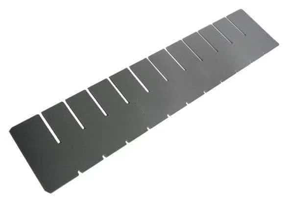 Plastic Divider, Gray, 14 7/8 in L, 1 15/16 in H
