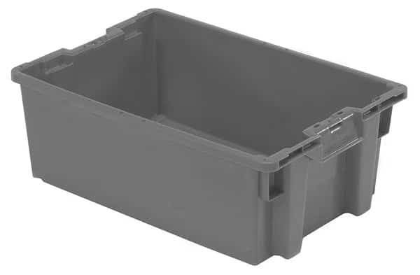 Stack and Nest Ctr,Gray,Solid,Plastic, Mfr#: GS6040-22 Grey, ORBIS