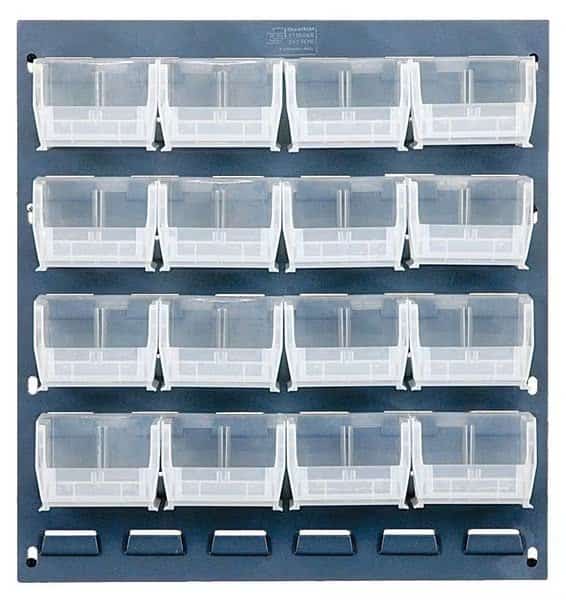 Steel Louvered Panel, 1/4 in D x 20 in H x 18 in W, Gray