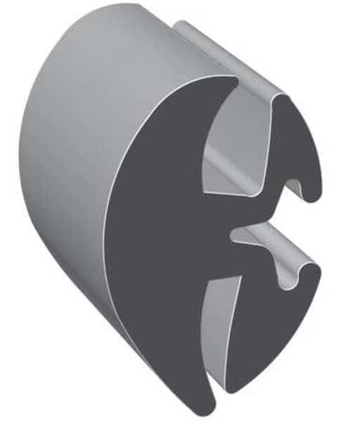 Dbl. Piece (requires key) Rubber Locking Gasket, Fits Glass 3/16" - 1/4", Fits Edge 0.093 to 0.14"