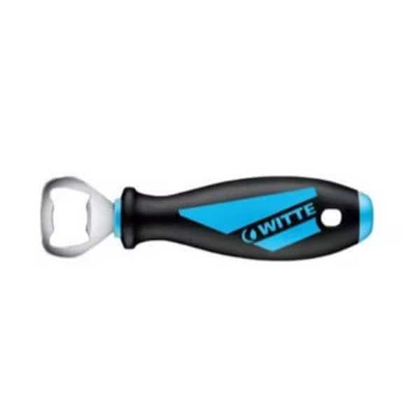 Bottle Opener, 6-5/16 In L, Stl, Grey/Blue