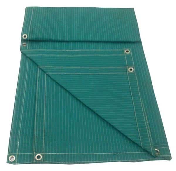 Standard Duty Tarp, 10 ft x 20 ft, 15 Mil, Jade Green, Polyester Coated Cotton Canvas