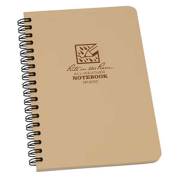 Spiral Notebook, Universal, 4-5/8 x 7 in, Rite In The Rain, Mfr#: 973T
