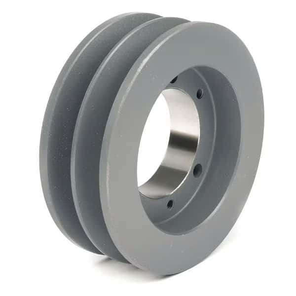1/2 in to 1-5/8 in Quick Detachable Bushed Bore 2 Groove V-Belt Pulley 4.35 in OD