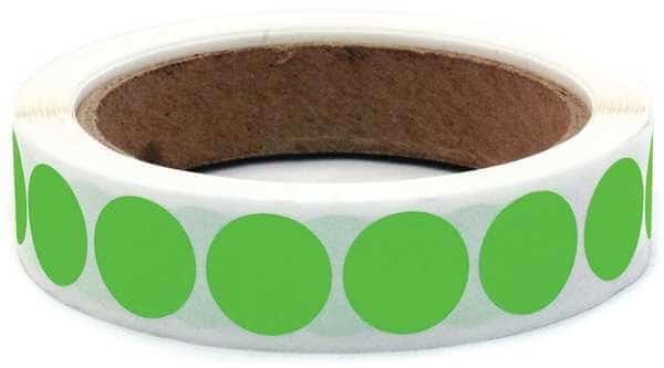 Label,Circle,Paper,3/4" H,Green,1000, Mfr#: 119-0003X, ROLL PRODUCTS