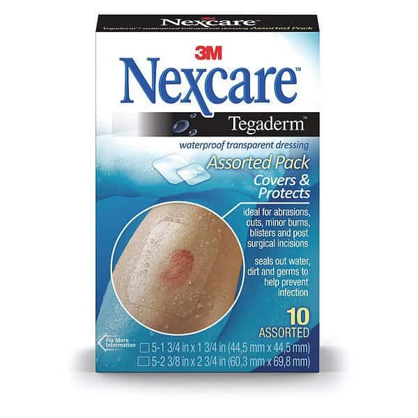 Waterproof Dressing,Assorted,PK12, Mfr#: TEGA-10, NEXCARE