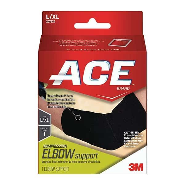 Elasto-Preene Elbow Supports,L/XL,PK12, Mfr#: 207524, ACE