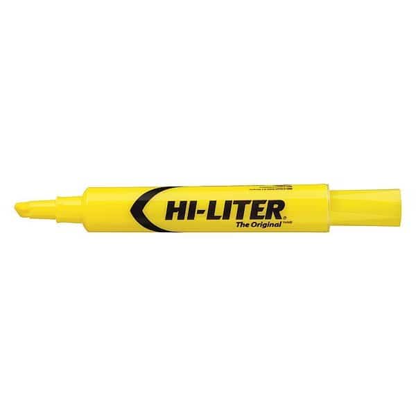 Desk-Style Highlighter, Yellow, Smear Safe Nontoxic