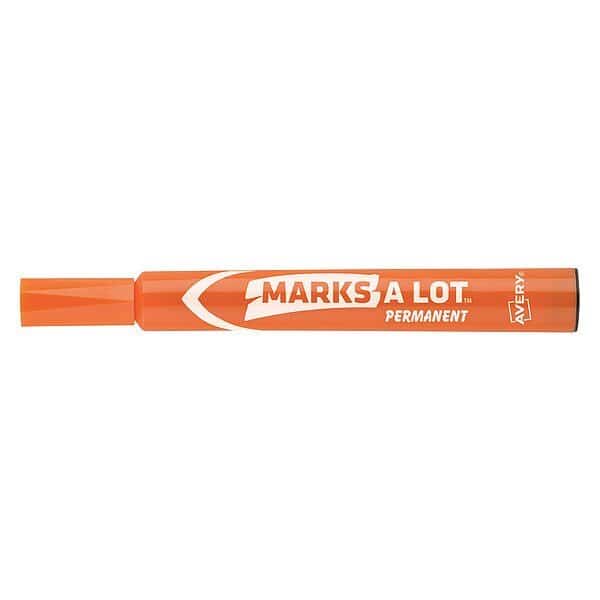 Large Desk-Style Permanent Marker, Chisel Tip, Orange