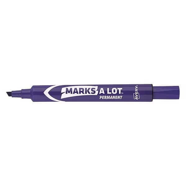 Large Desk-Style Permanent Marker, Chisel Tip, Purple