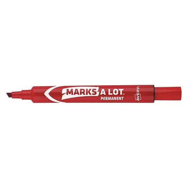 Large Desk-Style Permanent Marker, Chisel Tip, Red, Mark-A-Lot, Mfr#: 7170908887