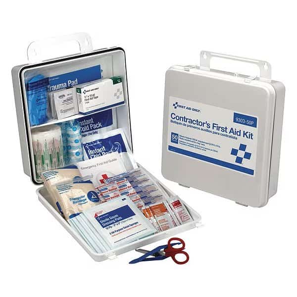 First Aid Kit,Bulk,White,237 Pcs,50 Ppl, Mfr#: 9303-50P, FIRST AID ONLY