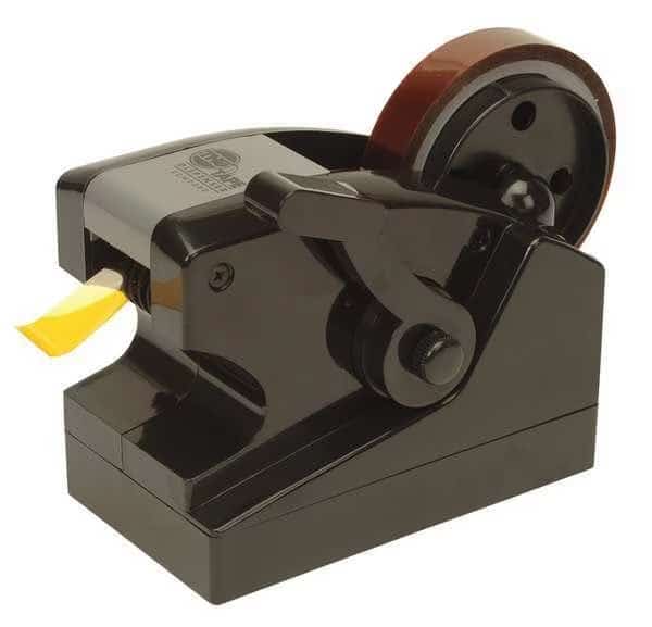 Tape Dispenser, 1 in Max. Tape Width. Plastic, Black