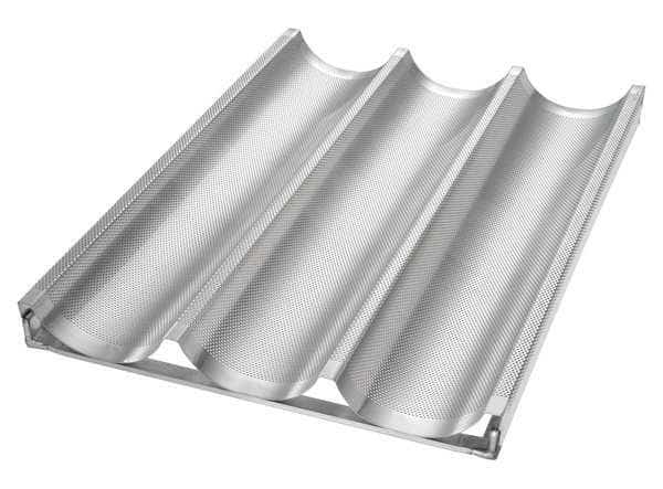 Baguette/French Bread Pan, 3 Moulds