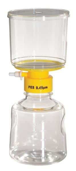 500mL Filter Unit, 0.45um, 75mm, PK12 (Formerly Lab Safety Supply)