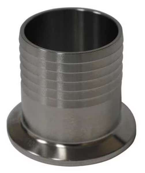 1-1/2" Clamp x Hose Barb T304 SS Hose Barb Adapter, EnjoyTool select, Mfr# EG14RT1.5