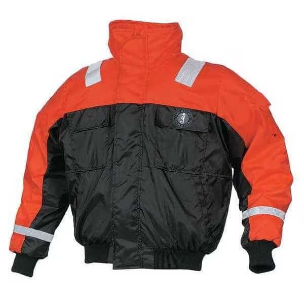 Flotation Bomber Jacket, Org/Blk, L