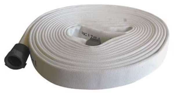 Supply Line Fire Hose, Dia. 3 In., White