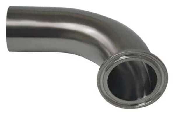 3/4" Clamp x Orbital Weld T316L SS 90 Degree Elbow