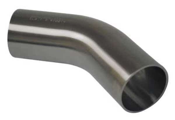 3/4" Orbital Weld T316L SS 45 Degree Elbow