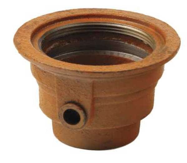 Light Commercial without Flashing Collar Floor Drain, cast iron, 4", No-Hub