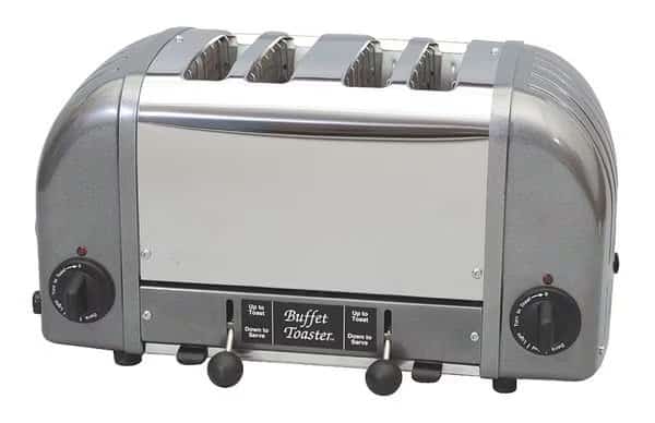 15 1/2 in 4 Slot Gray Buffet Toaster