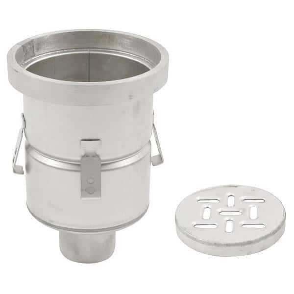 Round Floor Drain, 304 Stainless Steel, 6", Spigot