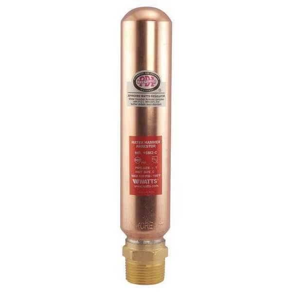 Water Hammer Arrestor, 1 In MNPT, Copper