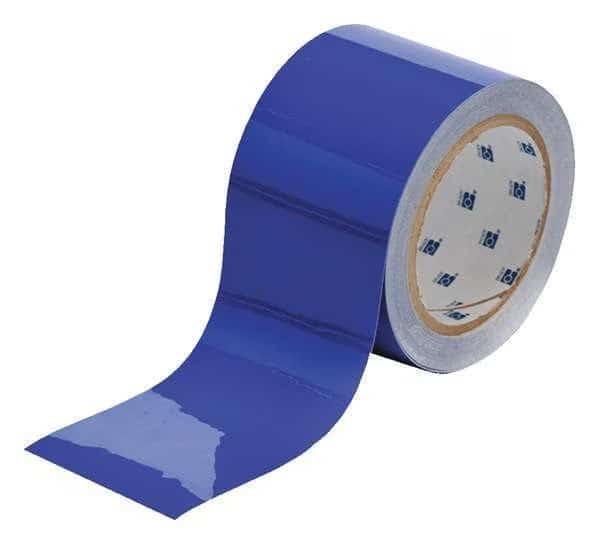 Floor Marking Tape, Polyester, Solid, Blue, 3 in W., 8 mil Thickness