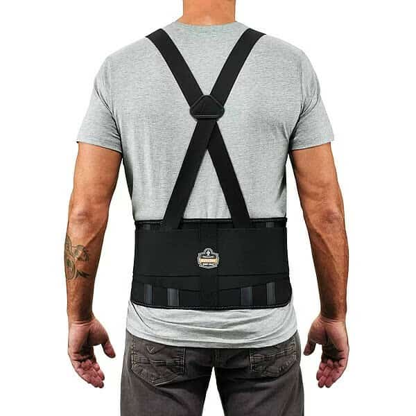 Elastic Back Support, Black, Elastic, XS