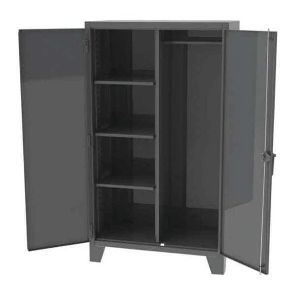 Wardrobe Storage Cabinet, 90 in H, 72 in W, 5 Shelves