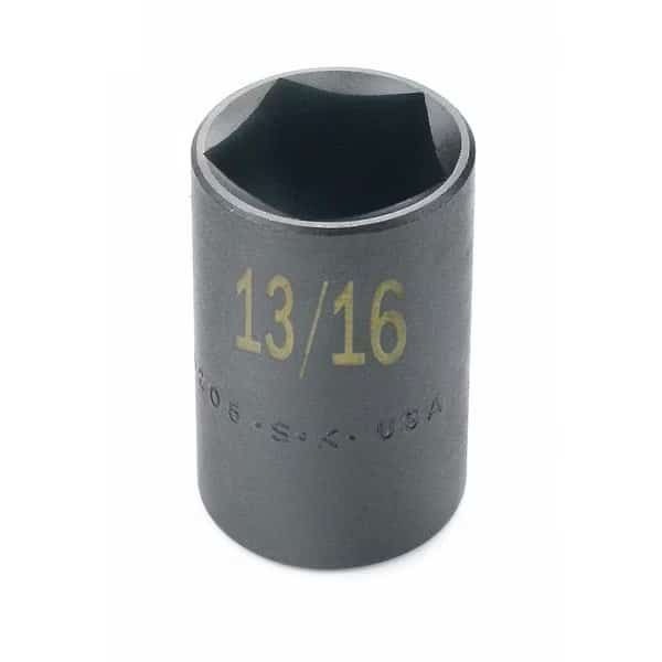 Impact Socket, 1/2" Drive, 9mm Size, SK PROFESSIONAL TOOLS, Mfr# 34059