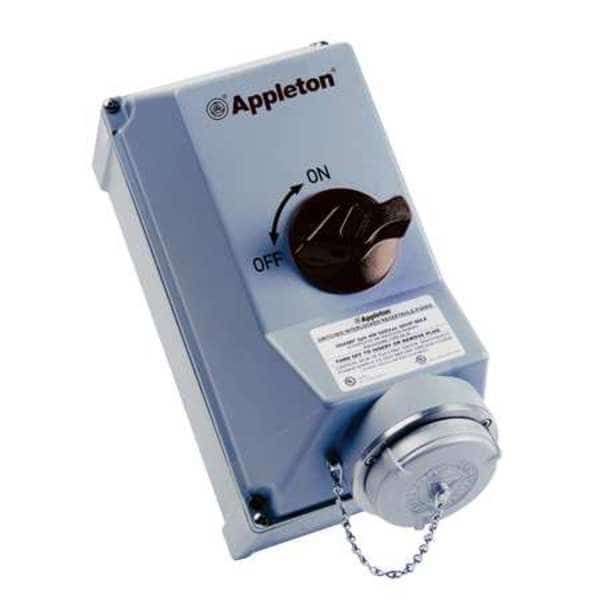 Interlocked Receptacle, NonFuse, 30A, 4P, 3W, APPLETON ELECTRIC, Mfr# ASR3034