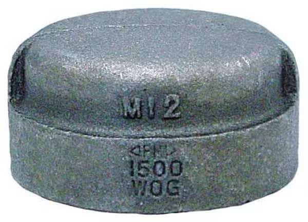 Cap Cap, 1/2" Pipe, FNPT, Malleable Iron, Class 3000
