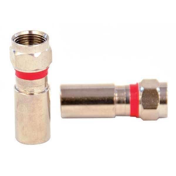 Cable Coupler, F-Type/Male, RG6 Coax, PK10